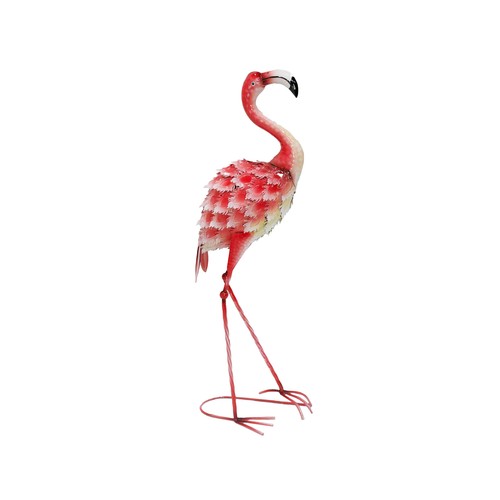 Figura de flamenco de metal de 81 cm, GARDENSTAR.