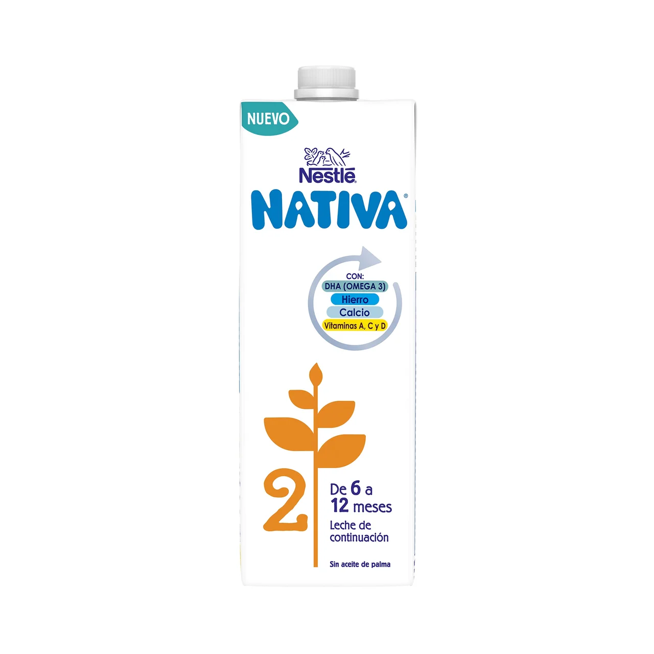 NATIVA Leche (2) de continuación líquida, de 6 a 12 meses NATIVA de Nestlé 1 l.