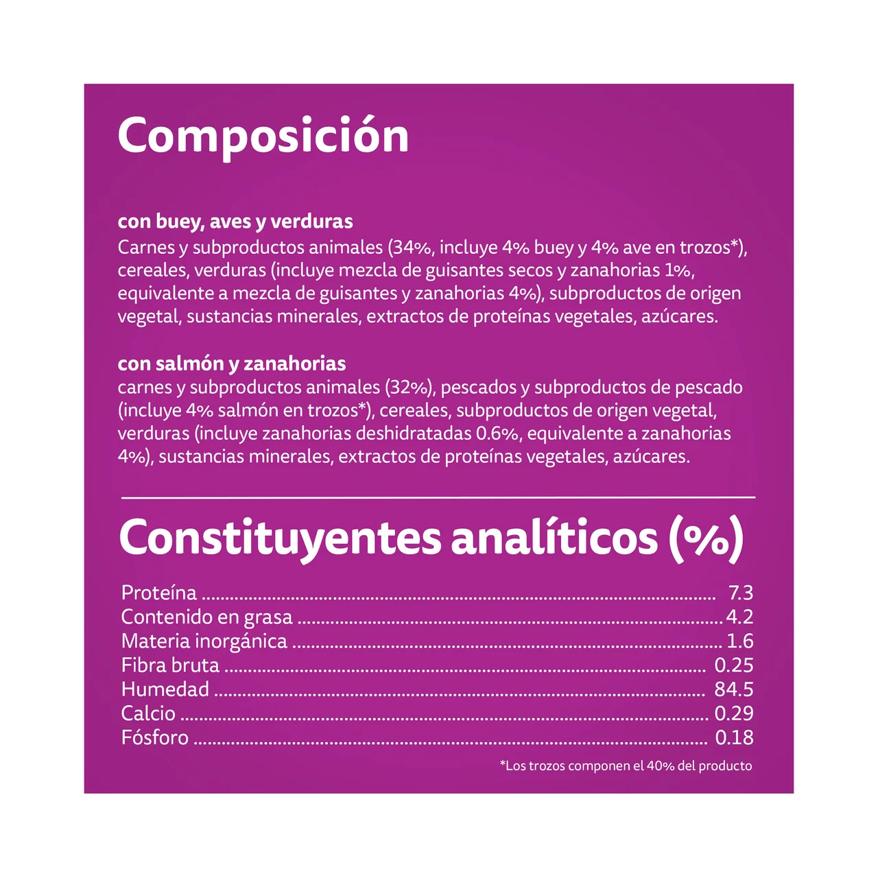 Tasty mix Comida para gatos húmeda 12 uds, 85 g.
