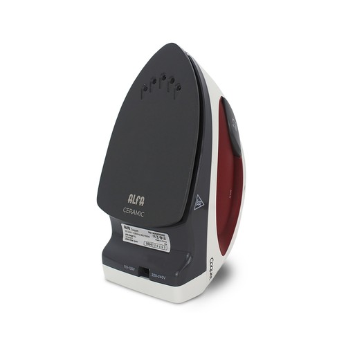 Plancha de vapor de viaje ALFA Coquet, suela cerámica anti-adherente, potencia 1100W