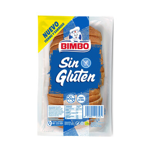 BIMBO Pan de molde blanco sin gluten, BIMBO 300 g.