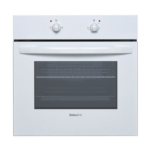 Horno convencional SELECLINE 6620102 400044 blanco, capacidad: 61 Litros, A, mandos mecánicos,A: 59,5cm,H: 57,5cm,F: 57,5cm.
