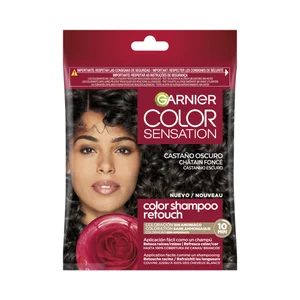 GARNIER Color sensation tono 3.0 Castaño oscuro Coloración retocadora de raices sin amoniaco.