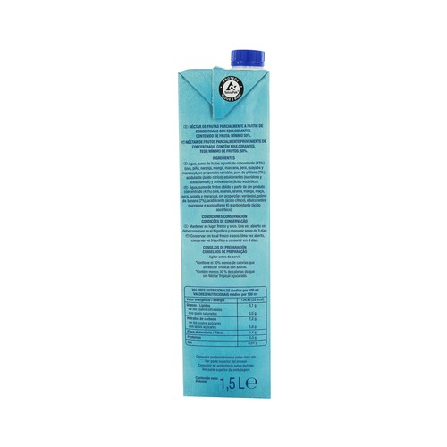 PRODUCTO ALCAMPO Néctar tropical light PRODUCTO ALCAMPO brick de 1,5 L.