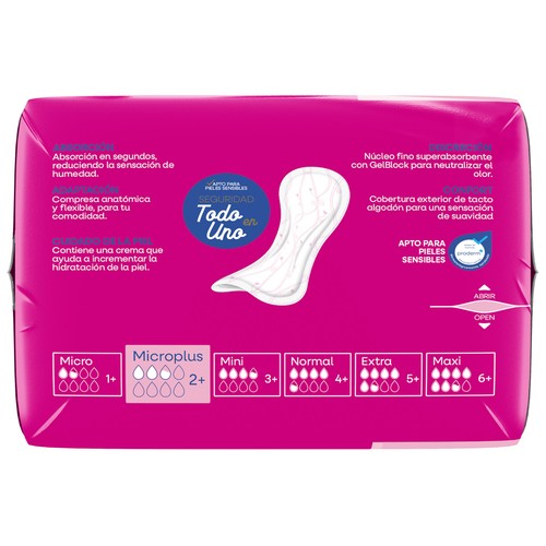 INDASEC Discreet Compresas de incontinencia microplus para pérdidas de orina leves 16 uds.