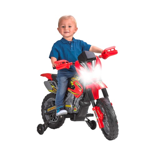 Motorbike Cross Roja 400F eléctrica con batería de 6V Litio +6 Años FEBER