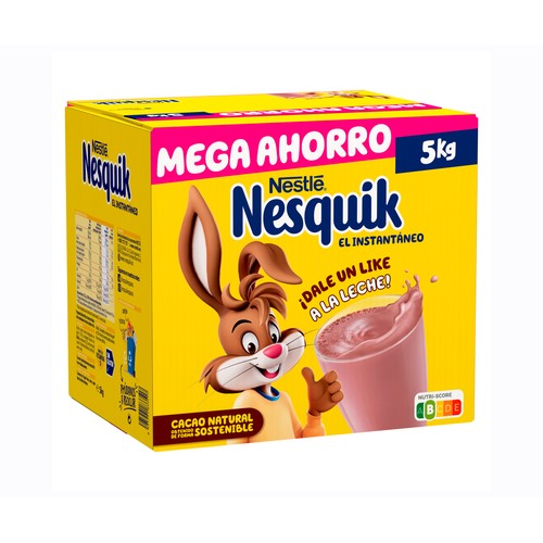 Cacao en polvo NESQUIK de NESTLÉ 5 kg.+ 500 g.