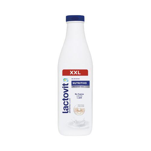 LACTOVIT Nutritivo Gel de baño o ducha con vitaminas y proteinas de la leche, para pieles normales a secas 1 l.