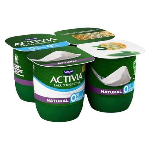 Bífidus desnatado (0% materia grasa) y sabor natural ACTIVIA de Danone 4 x 120 g.