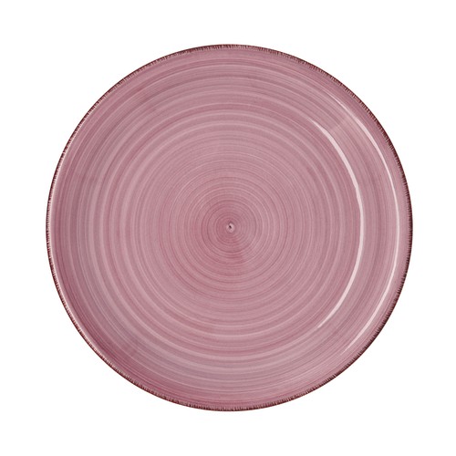 Vajilla completa de 18 platos de gran tamaño de color rosa petonia, QUID