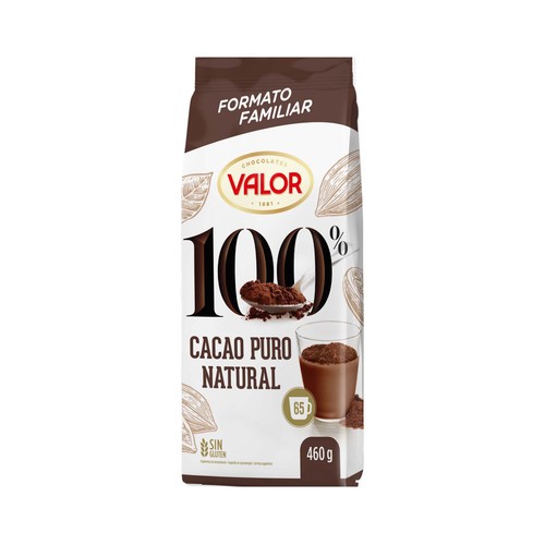 Cacao soluble natural 100% VALOR 460 g.
