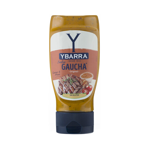 YBARRA Salsa Gaucha original, ideal para carnes y pizzas 300 ml.