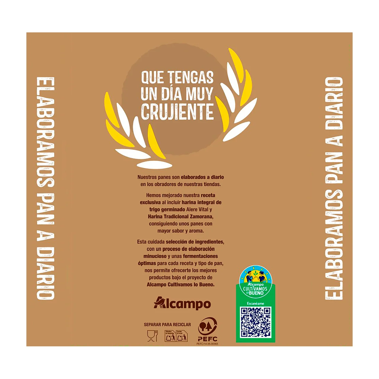 ALCAMPO CULTIVAMOS LO BUENO Hogaza rebanada 400 g.