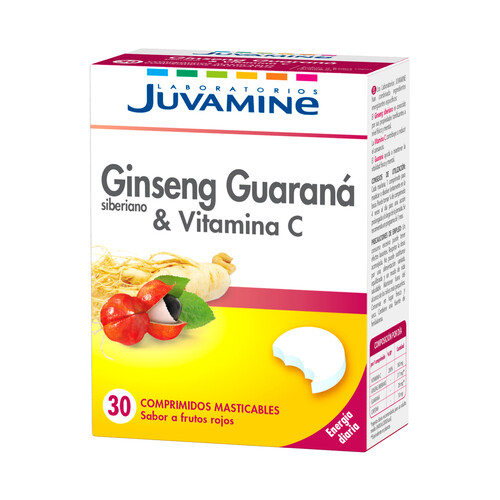 JUVAMINE Complemento alimenticio con ginseng guaraná y vitamina C 30 uds.