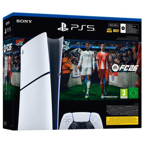 Consola PS5 Slim Digital + EA Sports FC26 CODE, PLAYSATION
