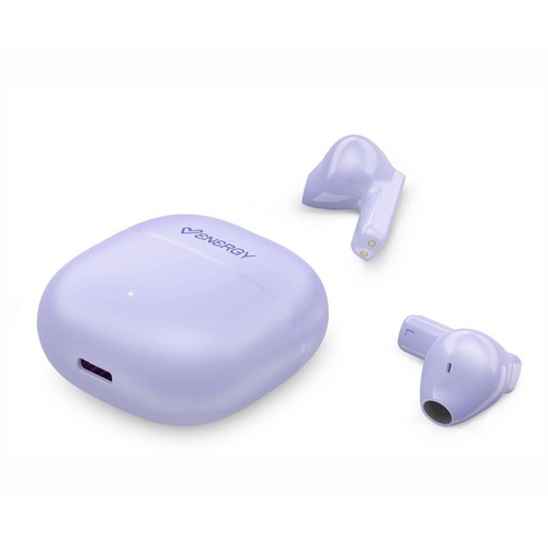 Auriculares Inalámbricos Bluetooth ENERGY SISTEM Streetmusic Lavender, con estuche de carga, 20h autonomía