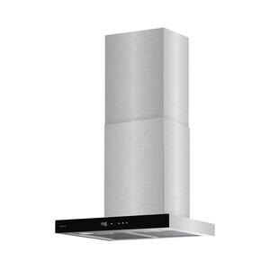 Imagen de Campana decorativa TAURUS T60IXAL INOX, capacidad extracción: 650 m3/h, velocidades: 3, motores: 1, H: 99,8cm, A: 50cm, F: 59,5cm.