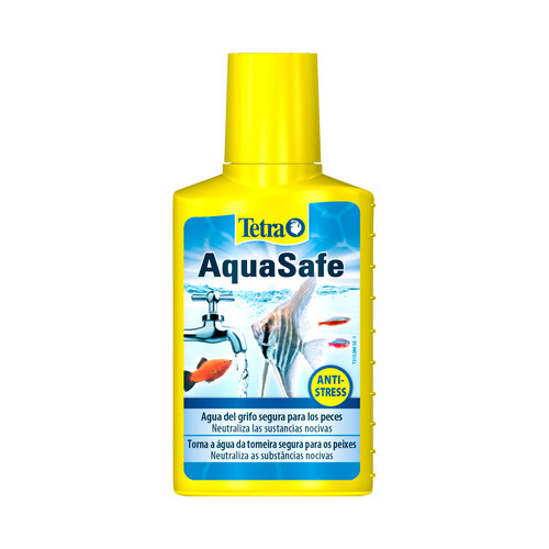 AQUASAFE Purificador de agua para acuario de peces tropicales AQUASAFE 100 ml.