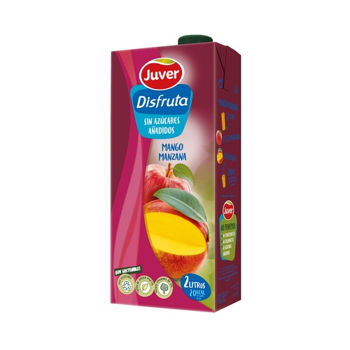 JUVER Néctar de mango y manzana, sin azúcares añadidos 2 l.