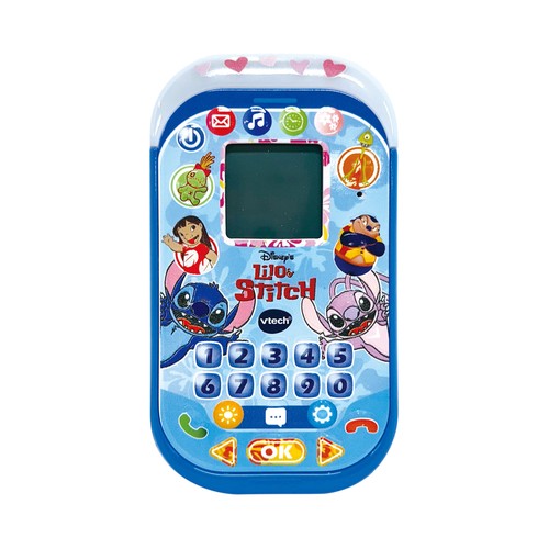 VTECH Teléfono Educativo de Stitch, Juguete interactivo Disney