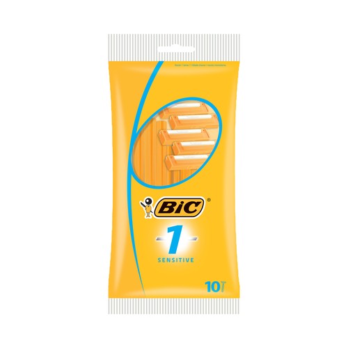 BIC Sensitive Maquinilla de afeitar desechable con 1 hoja 10 uds.