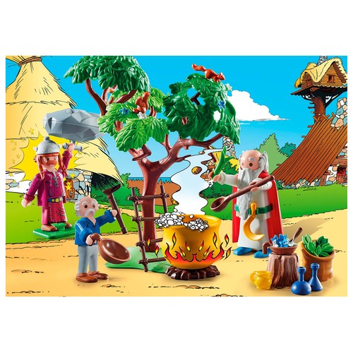 Playset Astérix: Panorámix con el caldero de la Poción Mágica  PLAYMOBIL Asterix 70933.