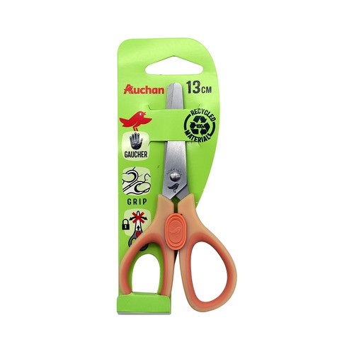 Tijera de 13cm para zurdos con cierre de seguridad, ALCAMPO.
