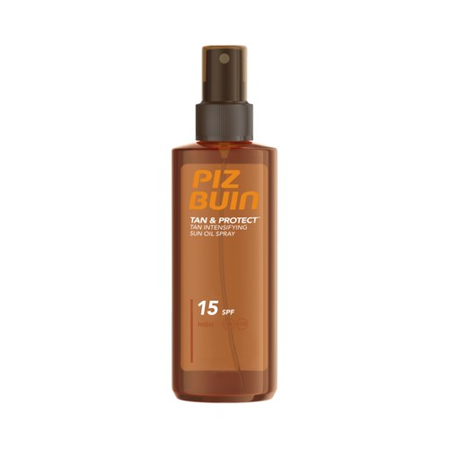 PIZ BUIN Aceite solar en spray acelereador del bronceado con FPS 15 (medio) PIZ BUIN Tan & protect 150 ml.