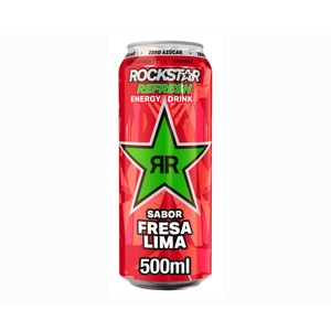 ROCKSTAR Bebida energética de fresa y lima 50 cl.