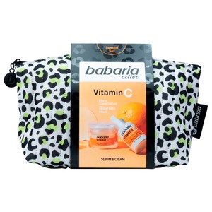 Imagen de BABARIA Acitve Neceser con sérum con protección a la luz azul y la polución y crema antioxidante, ambos con Vitamina C.