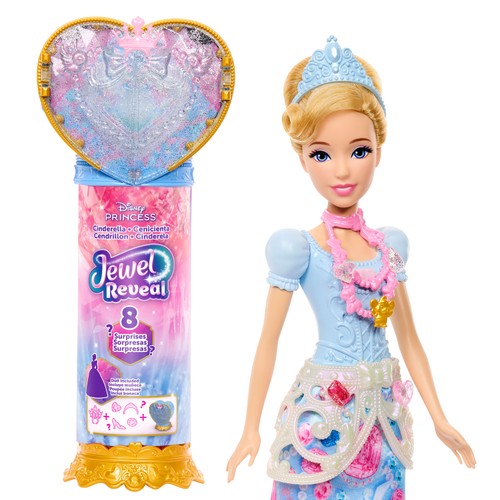 DISNEY Princesa Cenicienta, Jewel Reveal sorpresa, MATTEL.