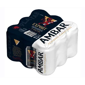 AMBAR EXPORT  Cervezas pack de 9 latas de 33 cl.