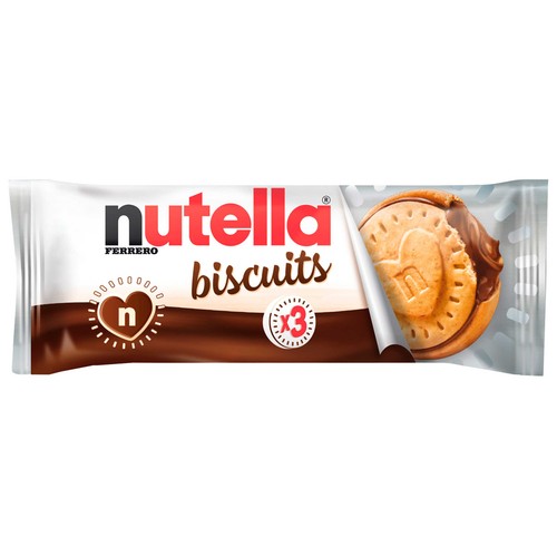 NUTELLA BISCUITS Galleta rellena de chocolate 41,4 g.