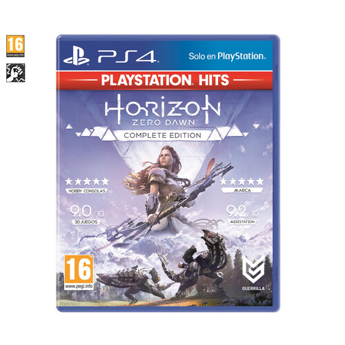 Videojuego Horizon Zero Dawn: Complete Edition para PlayStation 4, edición Hits. Género: Acción. PEGI: +16