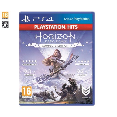 Videojuego Horizon Zero Dawn: Complete Edition para PlayStation 4, edición Hits. Género: Acción. PEGI: +16