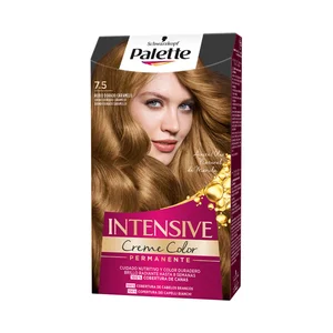 PALETTE Tinte de pelo permanente tono 7.5 rubio dorado caramelo PALETTE Intensive creme color.