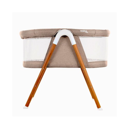 Minicuna Nidus 88x57x75 cm, color beige, ASALVO.