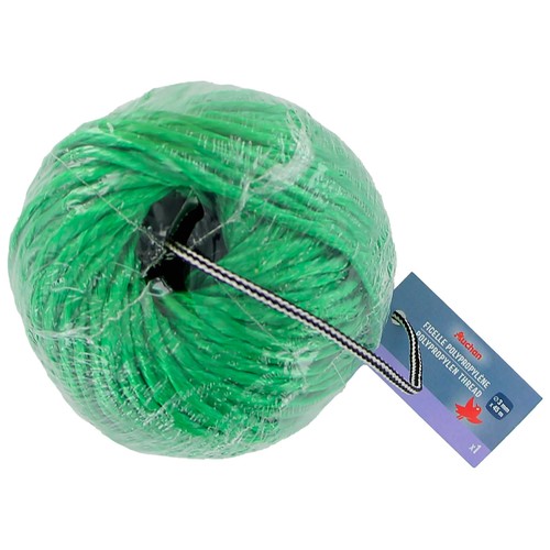Cuerda verde de polipropileno 3mm x 45m, AUCHAN