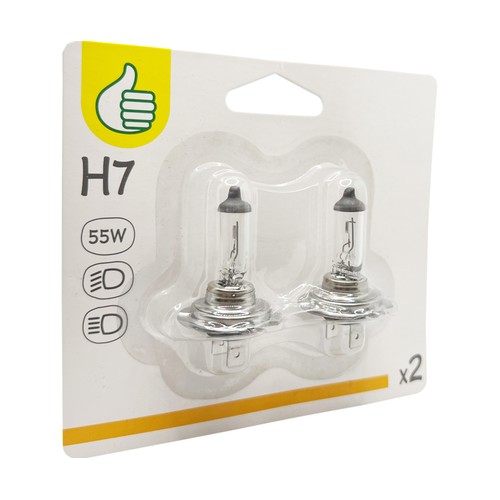 Pack de 2 bombillas para el coche H712V 55W, AUCHAN.