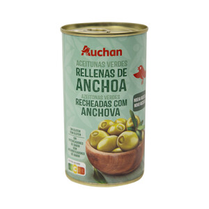 Imagen de PRODUCTO ALCAMPO Aceitunas verdes manzanilla rellenas de anchoa PRODUCTO ALCAMPO lata de 150 g.