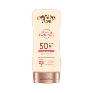 HAWAIIAN TROPIC Glowing protection Protector solar con FPS 50 (muy alto) y brillo sutil 170 ml.