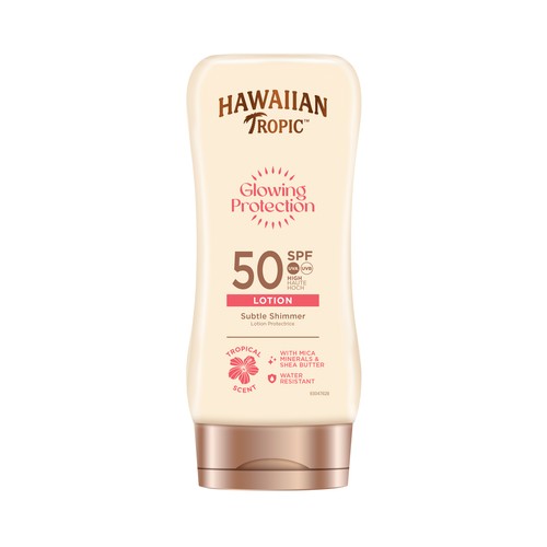 HAWAIIAN TROPIC Glowing protection Protector solar con FPS 50 (muy alto) y brillo sutil 170 ml.