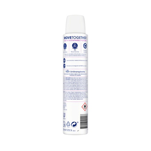 REXONA Desodorante en spray para mujer, antitranspirante 48 horas, efecto invisible REXONA Invisible 200 ml.