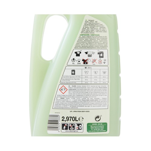 PRODUCTO ALCAMPO Detergente líquido con aloe vera 55 ds. 3 l.