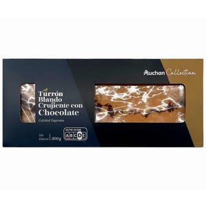 Imagen de ALCAMPO GOURMET Turrón blando crujiente con chocolate 300 g.