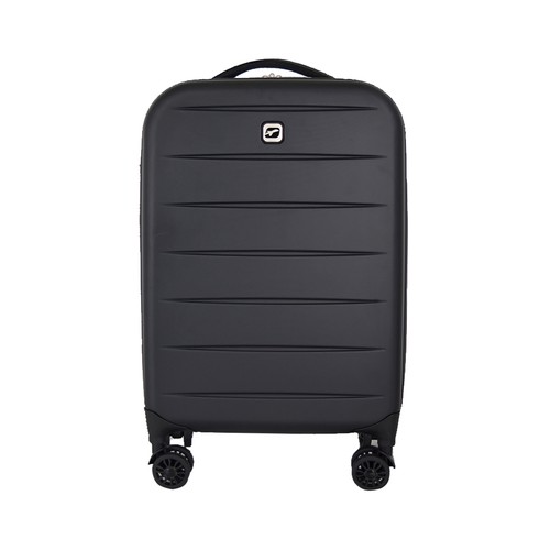Maleta de cabina rígida tipo trolley extensible,  35x51x9 cm, color negro AIRPORT ALCAMPO.