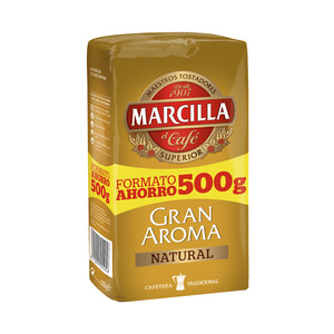 Hacendado Cafe molido descafeinado natural Paquete 500 g