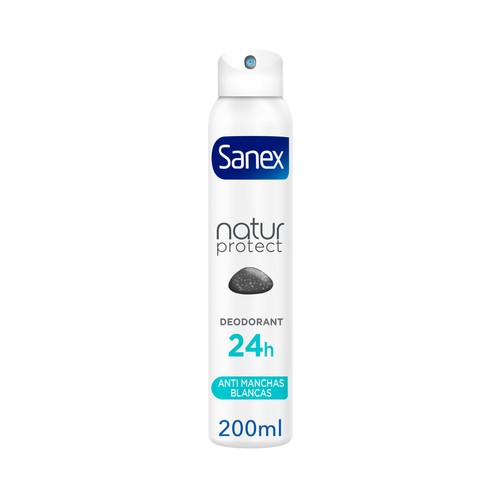 SANEX Natur protect Desodorante para mujer en spray con efecto anti manchas blancas 200 ml.