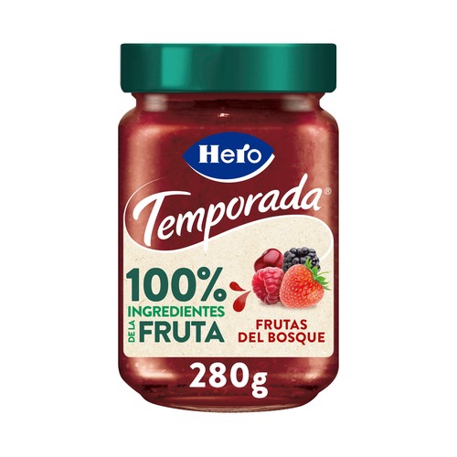 HERO Temporada Mermelada extra de frutas del bosque de temporada bote 280 g.