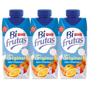 Imagen de BIFRUTAS Leche con zumo de frutas mediterráneas y 0% materia grasa 3 x 330 ml.